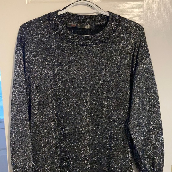 2/$20 Black Sparkly Sweater Dress - Picture 2 of 3